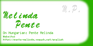 melinda pente business card